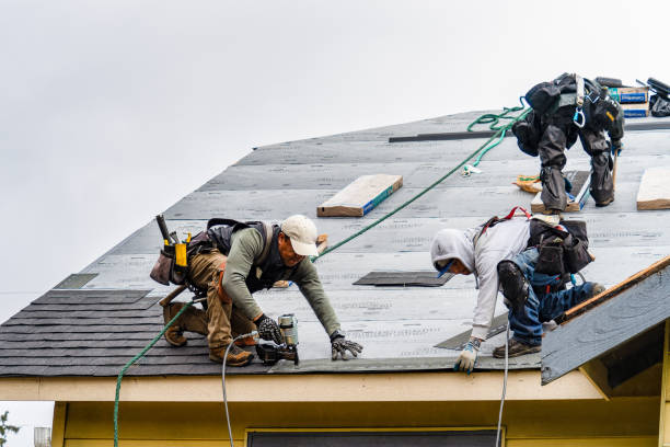 Professional Gutter Installation technician working in Sterling, AK